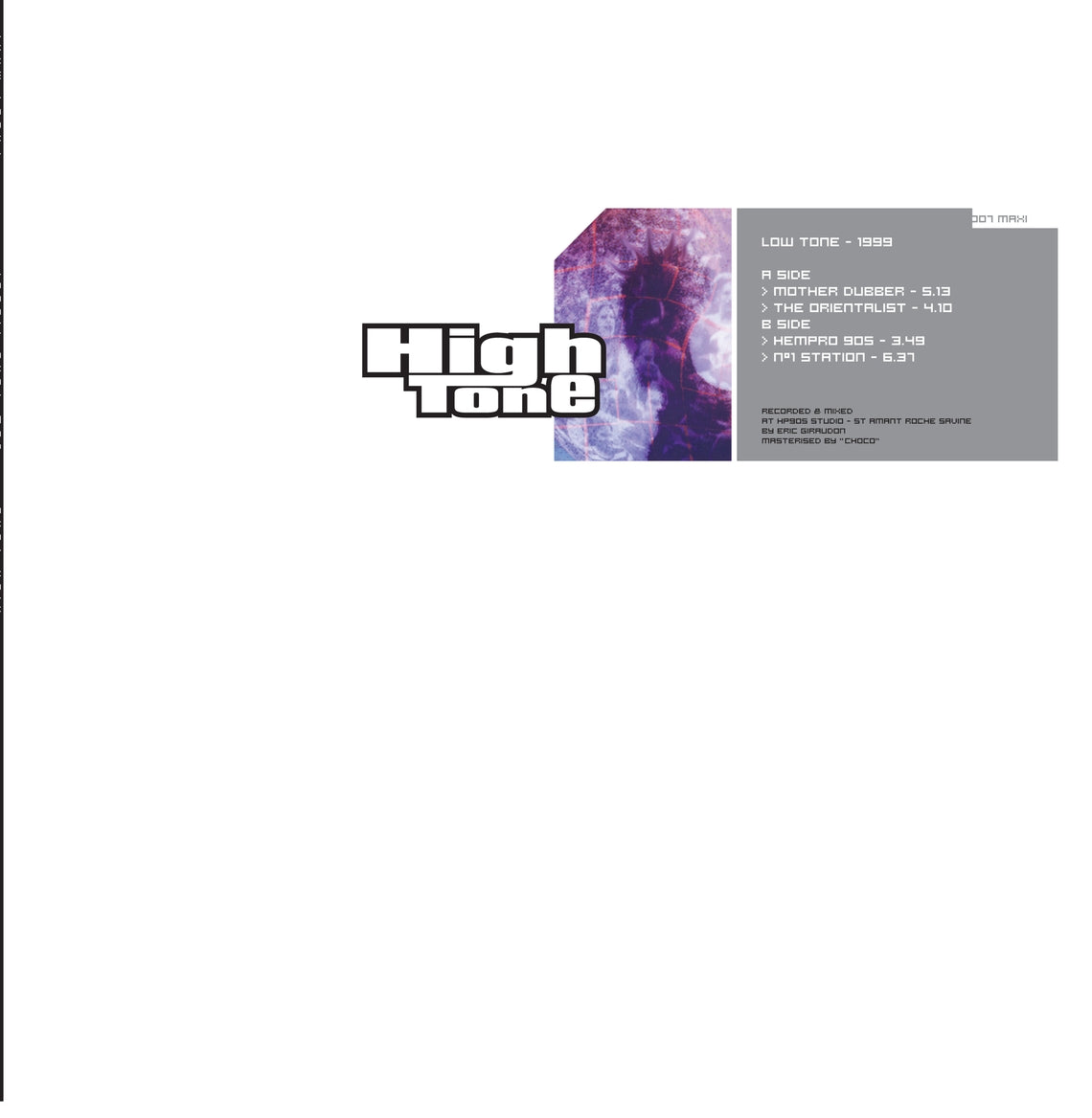 LOW TONE (LP) - Front Cover