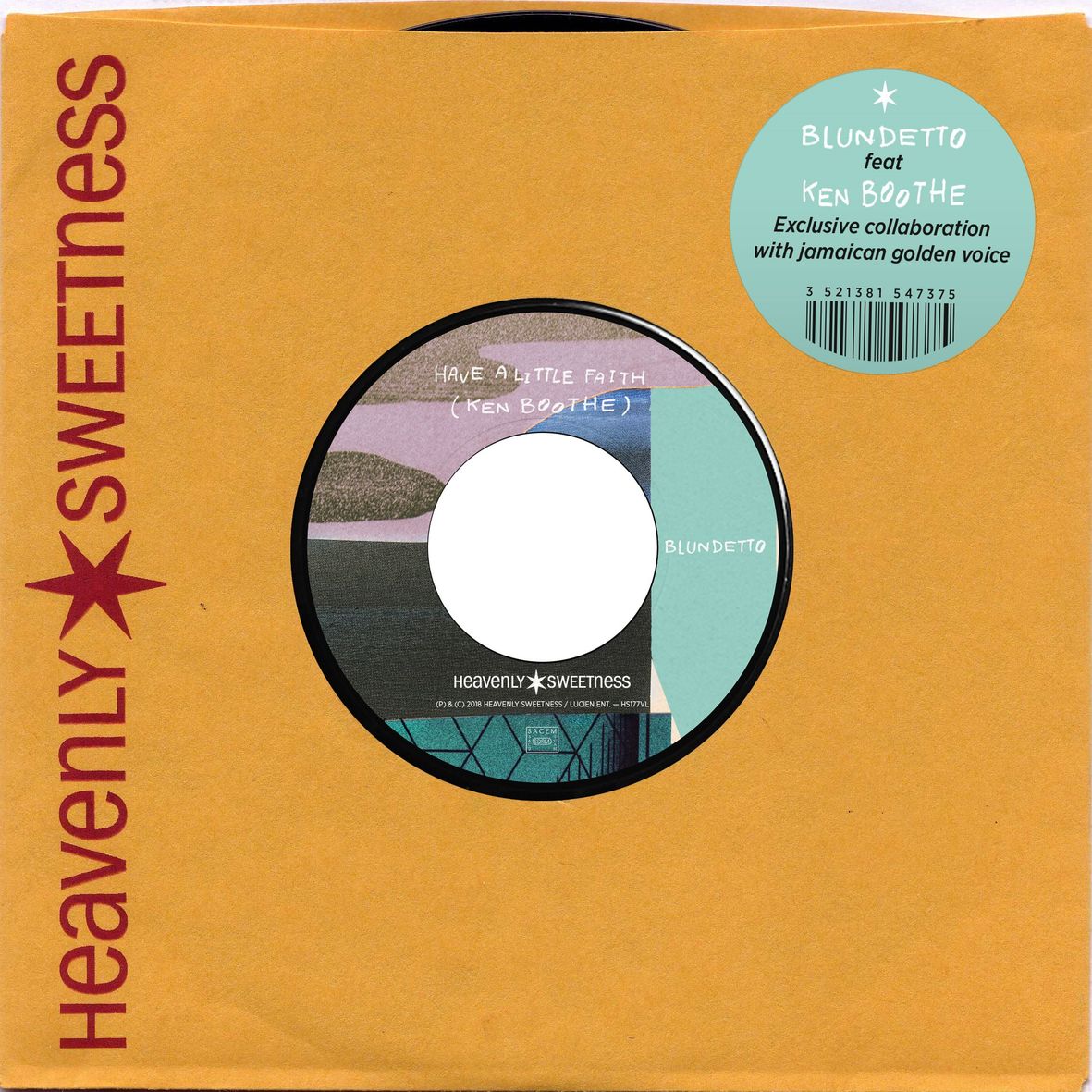 HAVE A LITTLE FAITH feat. Ken BOOTHE (vinyl 45t) - Front Cover