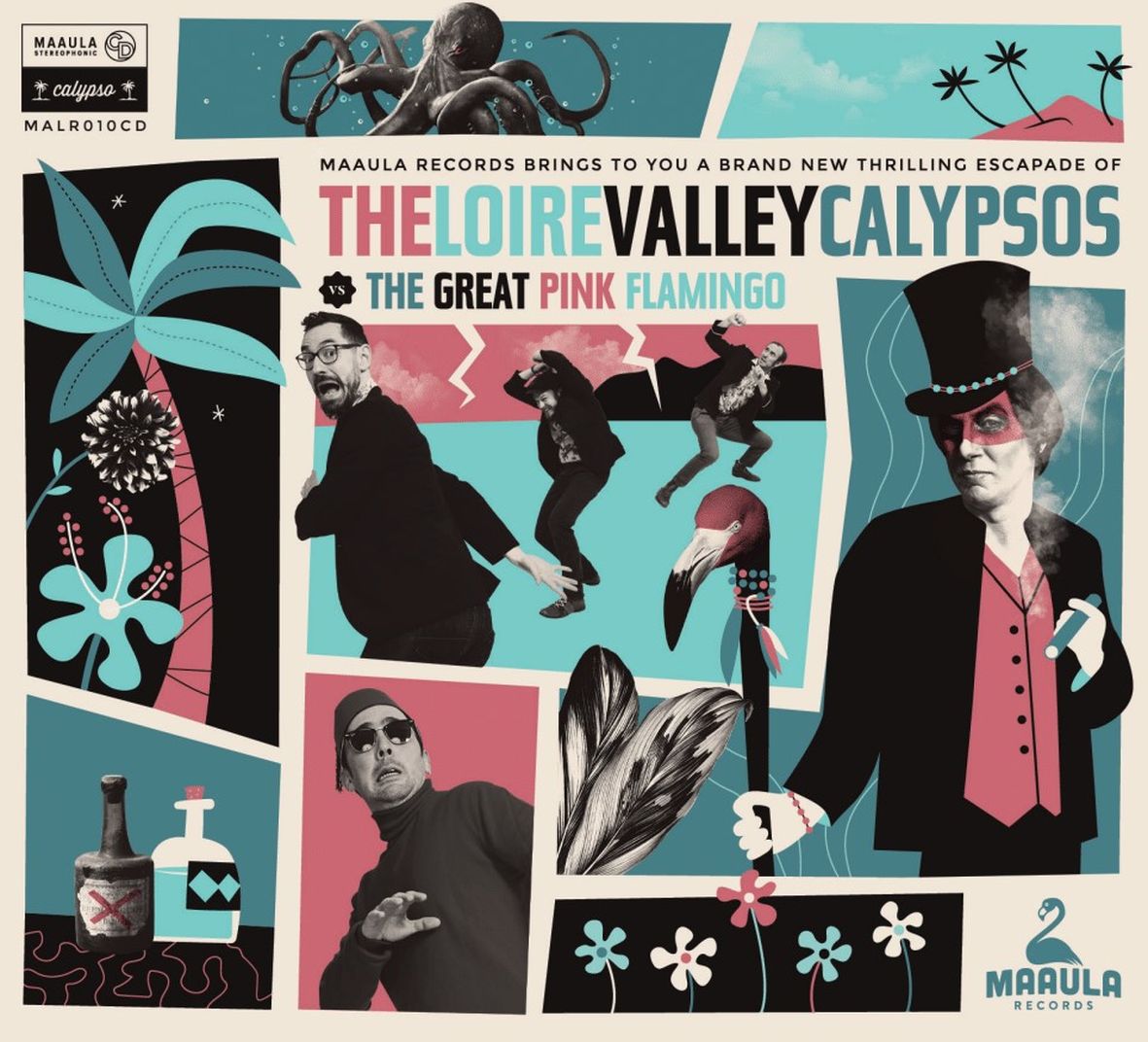 THE LOIRE VALLEY CALYPSOS vs THE GREAT PINK FLAMINGO (vinyl) - Front Cover