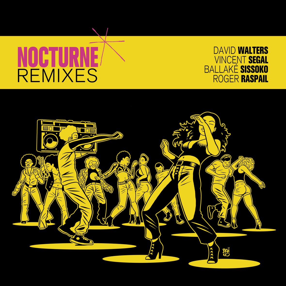NOCTURE REMIXES (vinyl) EP - Front Cover