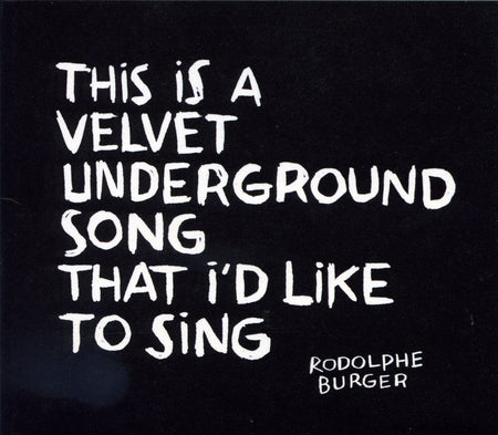 THIS IS A VELVET UNDERGROUND SONG THAT I'D LIKE TO SING (vinyl) - Front Cover