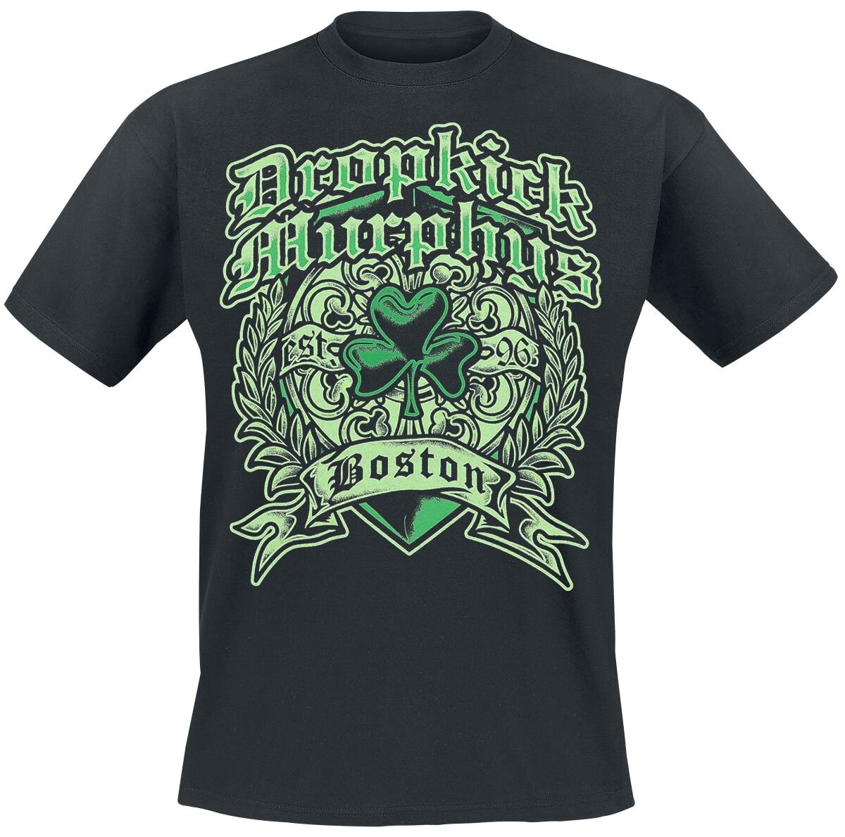 T-Shirt Manches courtes  de Dropkick Murphys - Boston Irish Heart - S à 5XL - pour Homme - noir - Dropkick Murphys