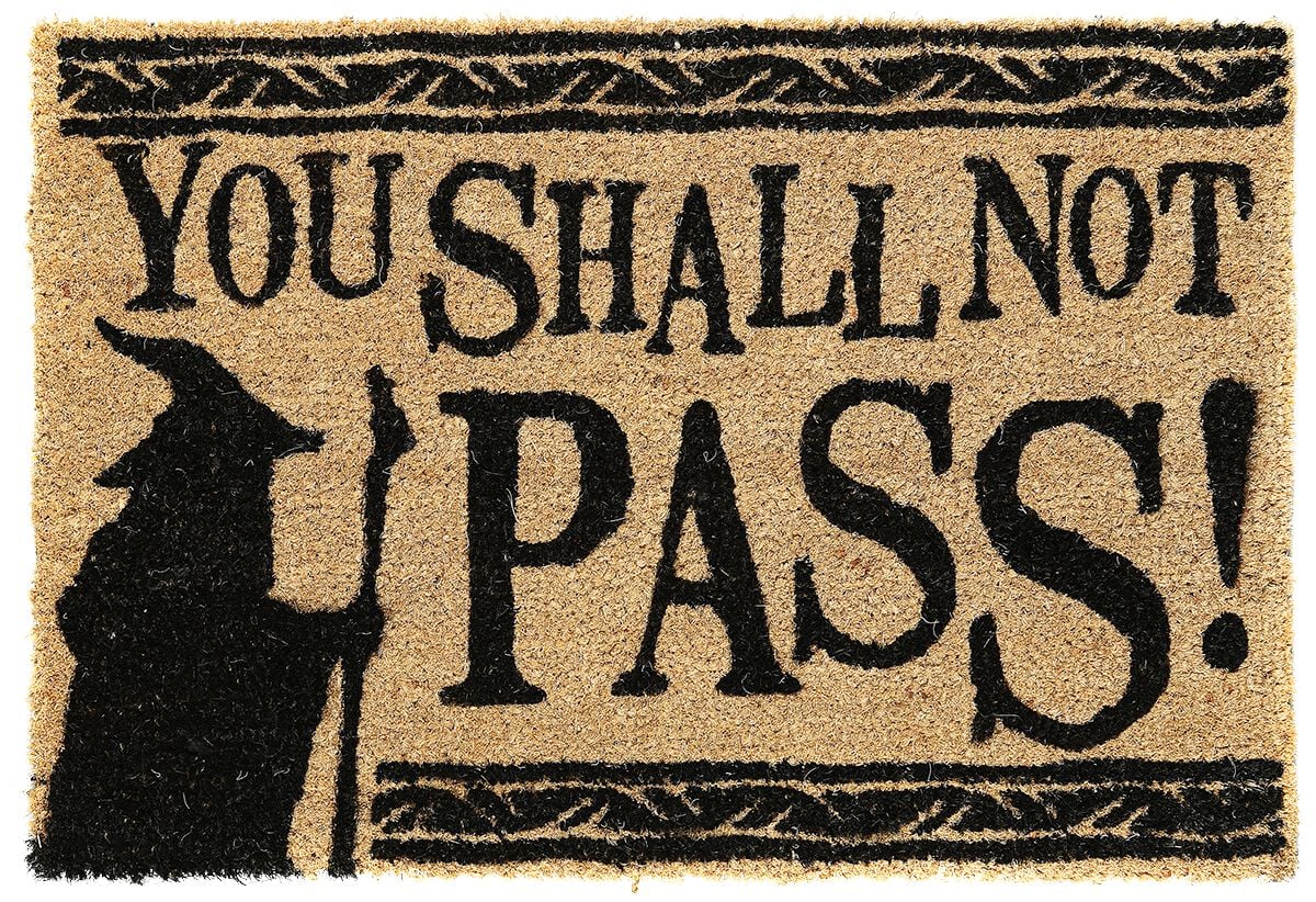 Paillasson  de Le Seigneur Des Anneaux - You Shall Not Pass! - pour Indifférent - marron/noir - Le Seigneur Des Anneaux