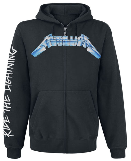 Sweat-shirt zippé à capuche  de Metallica - Ride The Lightning - S à 5XL - pour Homme - noir - metallica