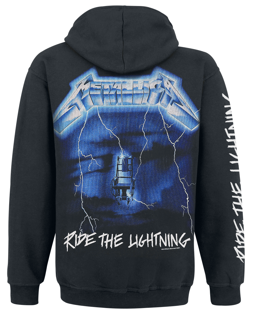 Sweat-shirt zippé à capuche  de Metallica - Ride The Lightning - S à 5XL - pour Homme - noir - metallica - View 2