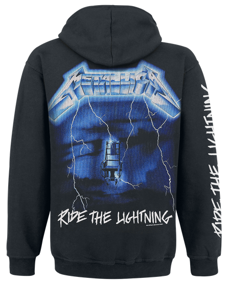 Sweat-shirt zippé à capuche  de Metallica - Ride The Lightning - S à 5XL - pour Homme - noir - metallica - View 2