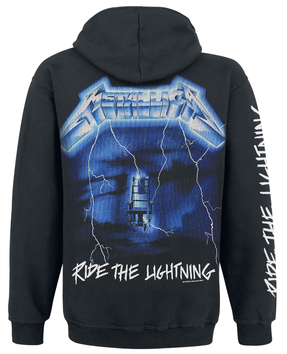 Sweat-shirt zippé à capuche  de Metallica - Ride The Lightning - S à 5XL - pour Homme - noir - metallica - View 2