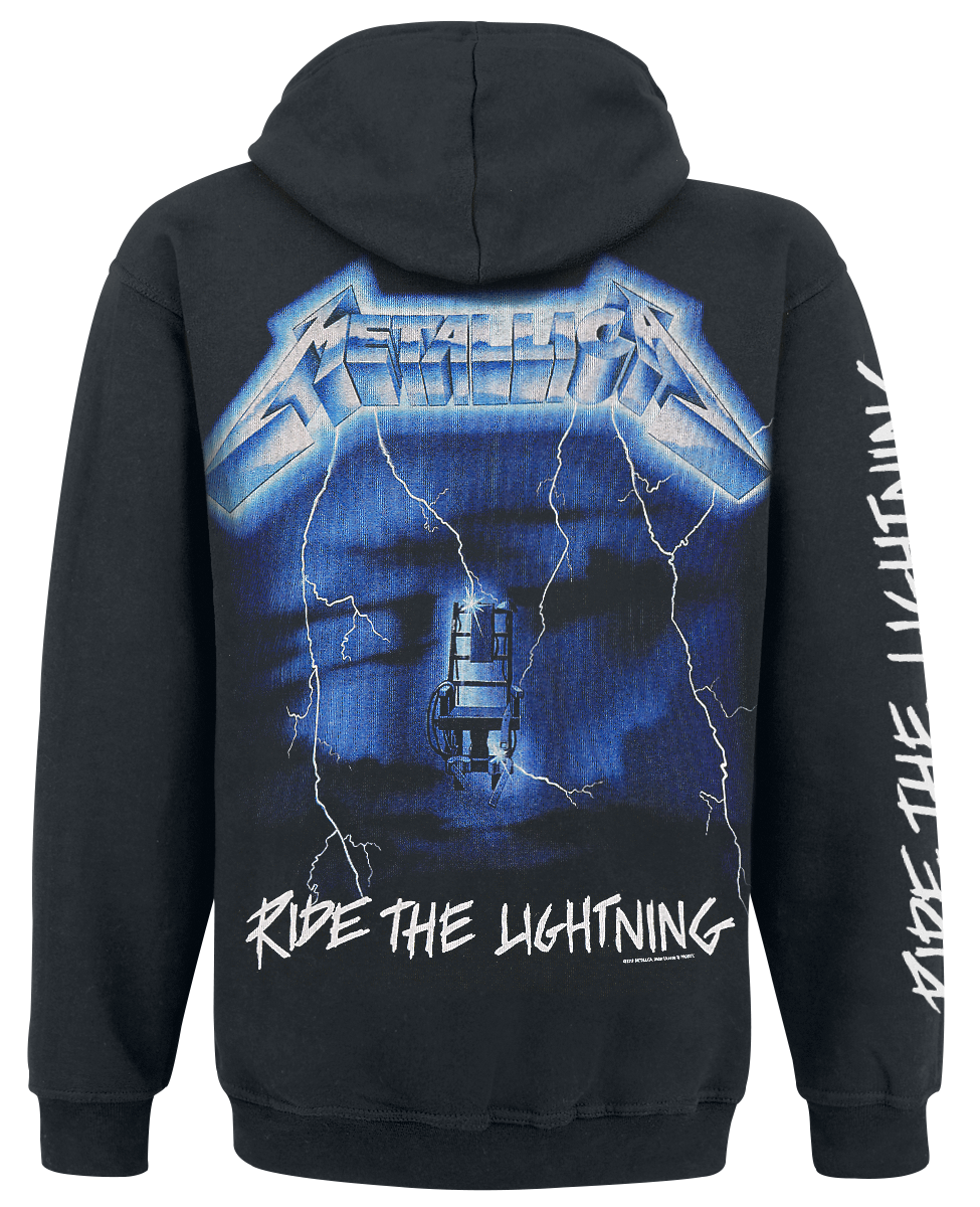 Sweat-shirt zippé à capuche  de Metallica - Ride The Lightning - S à 5XL - pour Homme - noir - metallica - View 2
