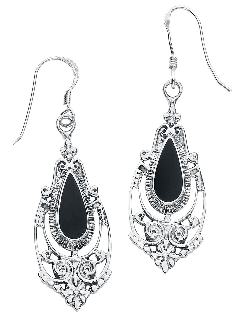 Boucles d'oreilles Gothic de etNox - Romantique Noir - pour Femme - noir/argent - etNox