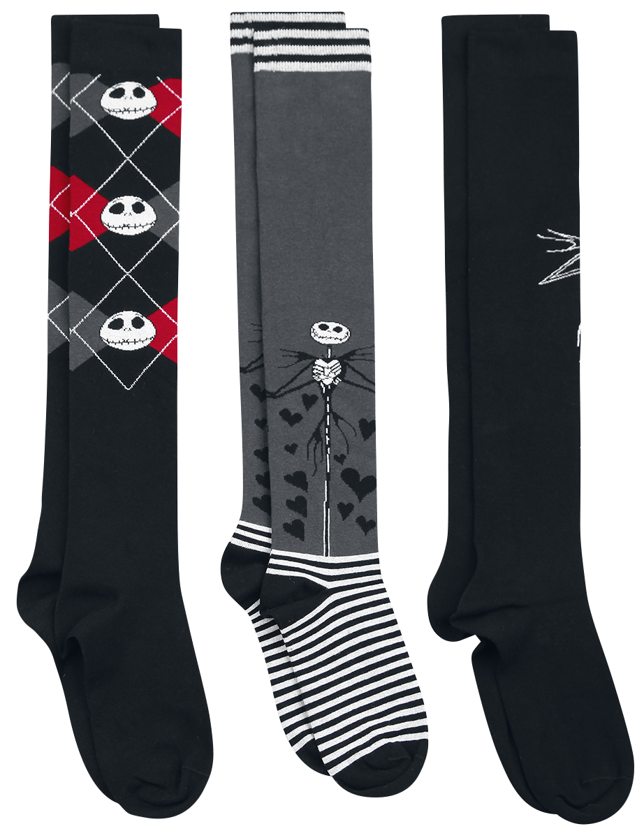 Chaussettes montantes Disney de L'Étrange Noël De Monsieur Jack - Jack Skellington - EU35-38 à EU 39-42 - pour Femme - multicolore - L'Étrange Noël De Monsieur Jack - View 2