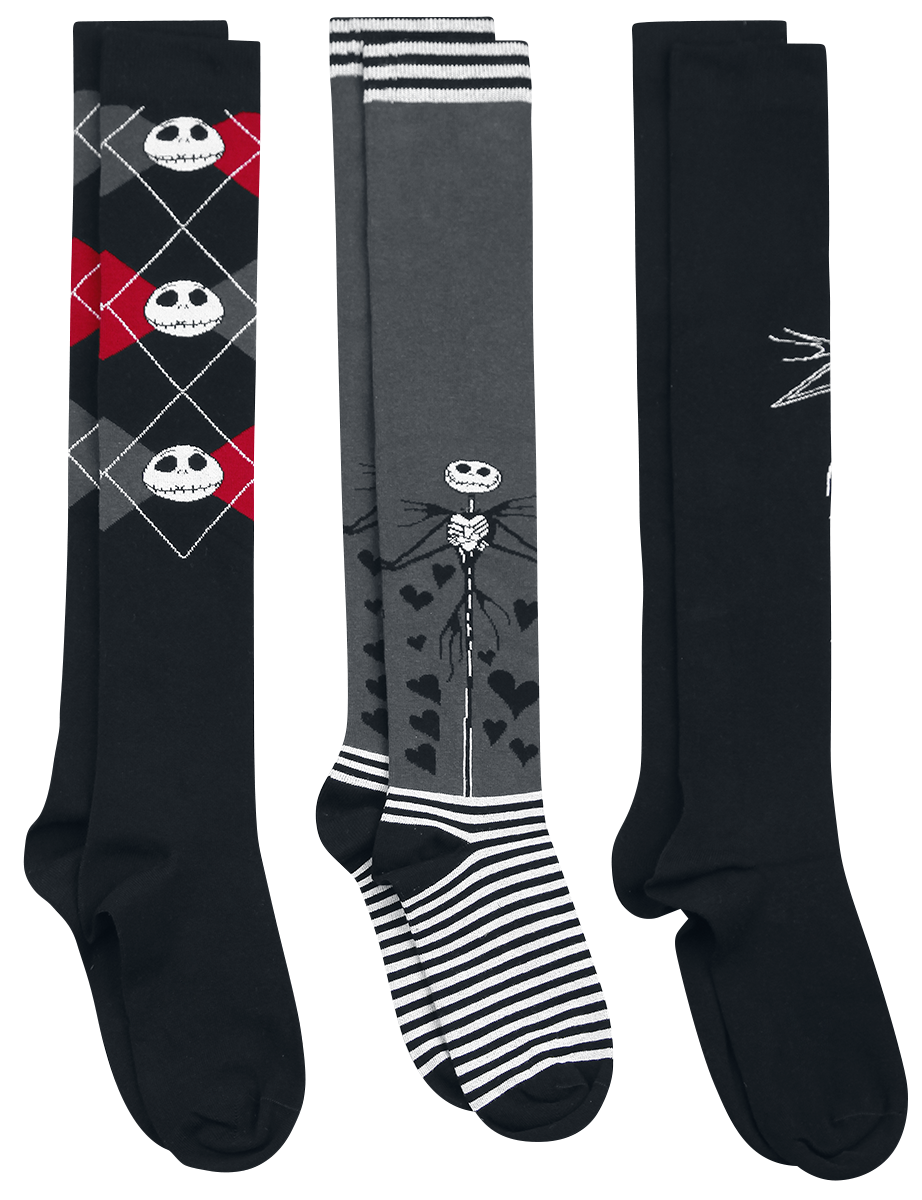 Chaussettes montantes Disney de L'Étrange Noël De Monsieur Jack - Jack Skellington - EU35-38 à EU 39-42 - pour Femme - multicolore - L'Étrange Noël De Monsieur Jack - View 2