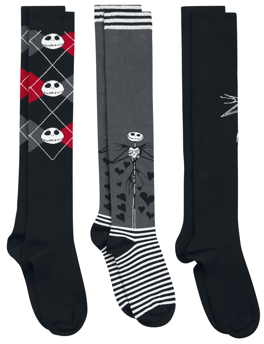 Chaussettes montantes Disney de L'Étrange Noël De Monsieur Jack - Jack Skellington - EU35-38 à EU 39-42 - pour Femme - multicolore - L'Étrange Noël De Monsieur Jack - View 2