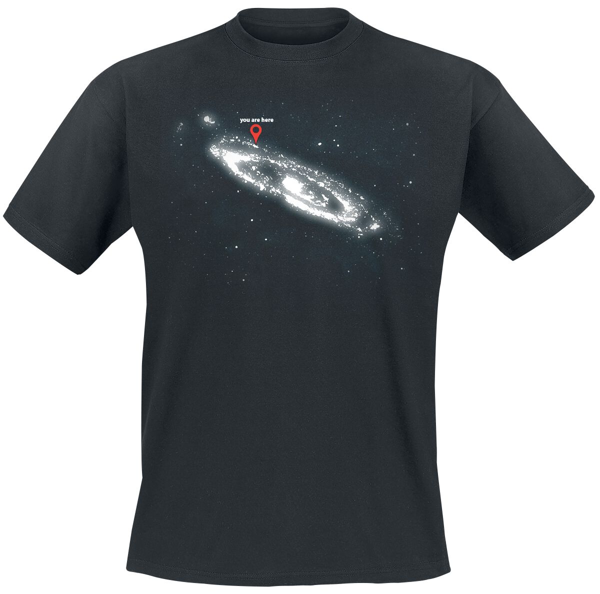 T-Shirt Manches courtes Fun de Funshirt - You Are Here - S à 4XL - pour Homme - noir - Funshirt