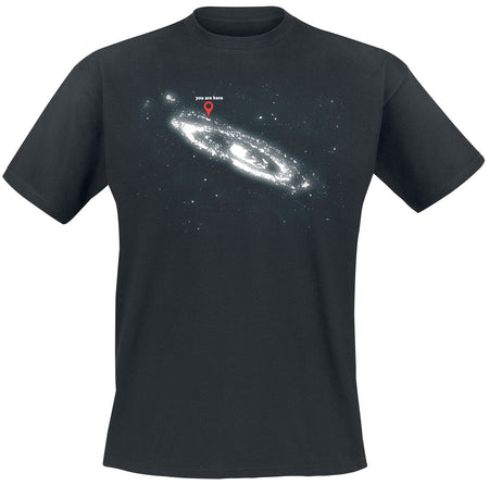 T-Shirt Manches courtes Fun de Funshirt - You Are Here - S à 4XL - pour Homme - noir - Funshirt