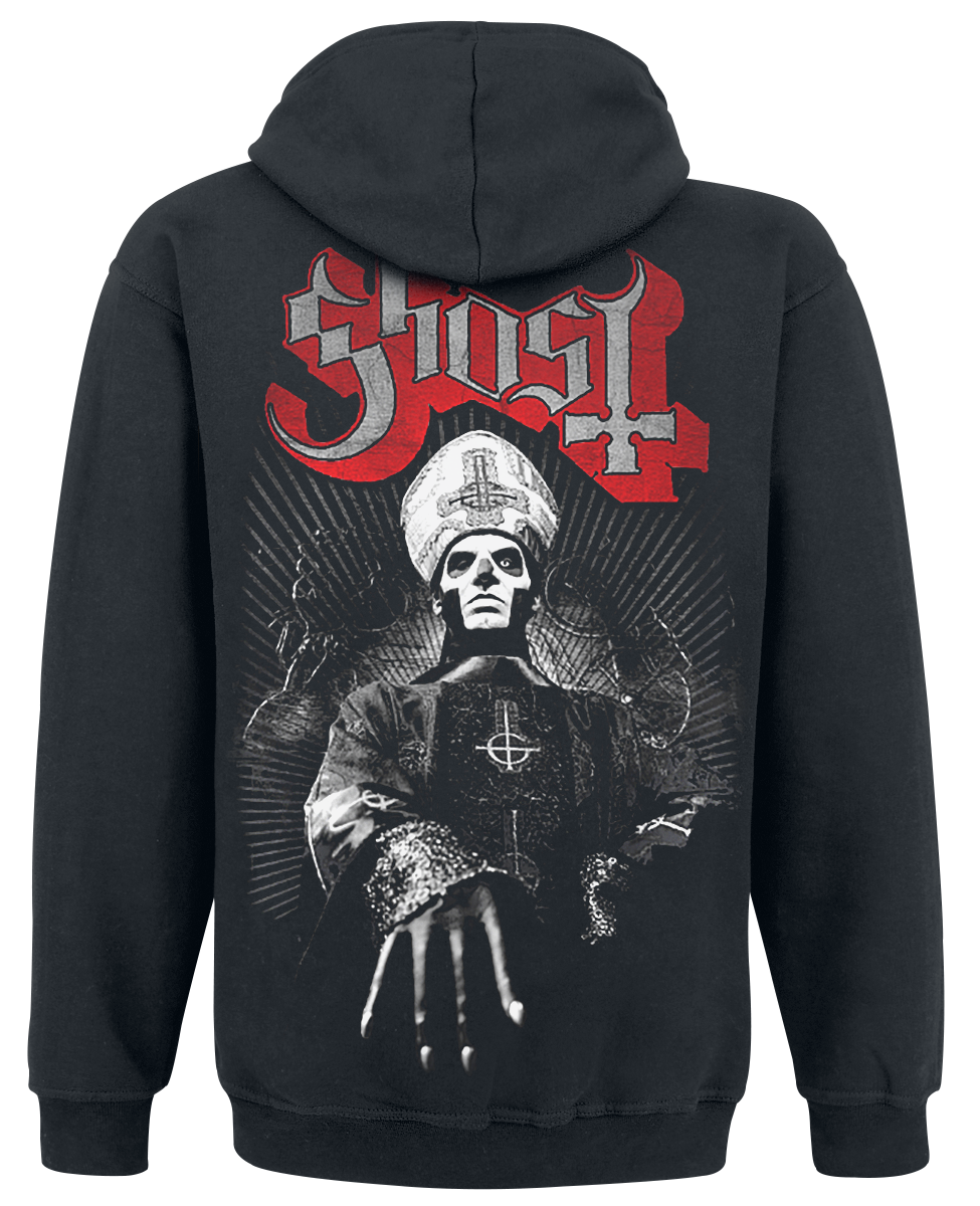 Sweat-shirt zippé à capuche  de Ghost - Ring Photo - S à XXL - pour Homme - noir - Ghost - View 2