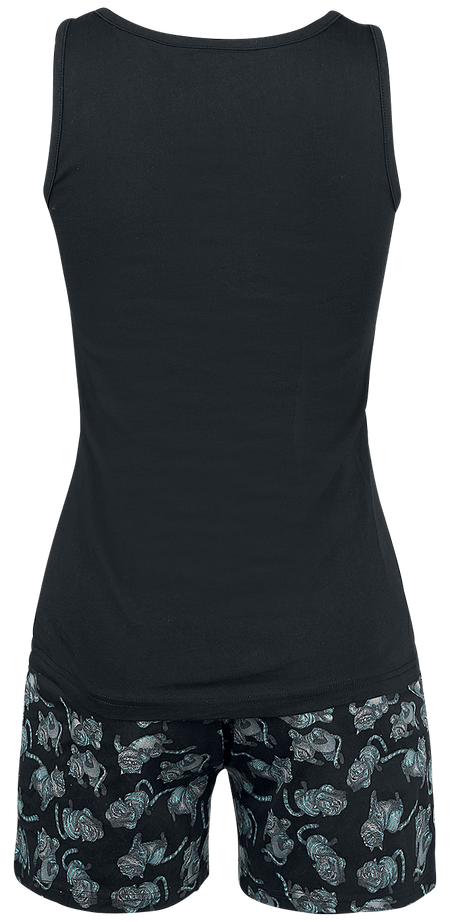 Pyjama Disney de Alice Au Pays Des Merveilles - Le Chat Du Cheshire - Smile - S à 5XL - pour Femme - noir - Alice Au Pays Des Merveilles - View 2
