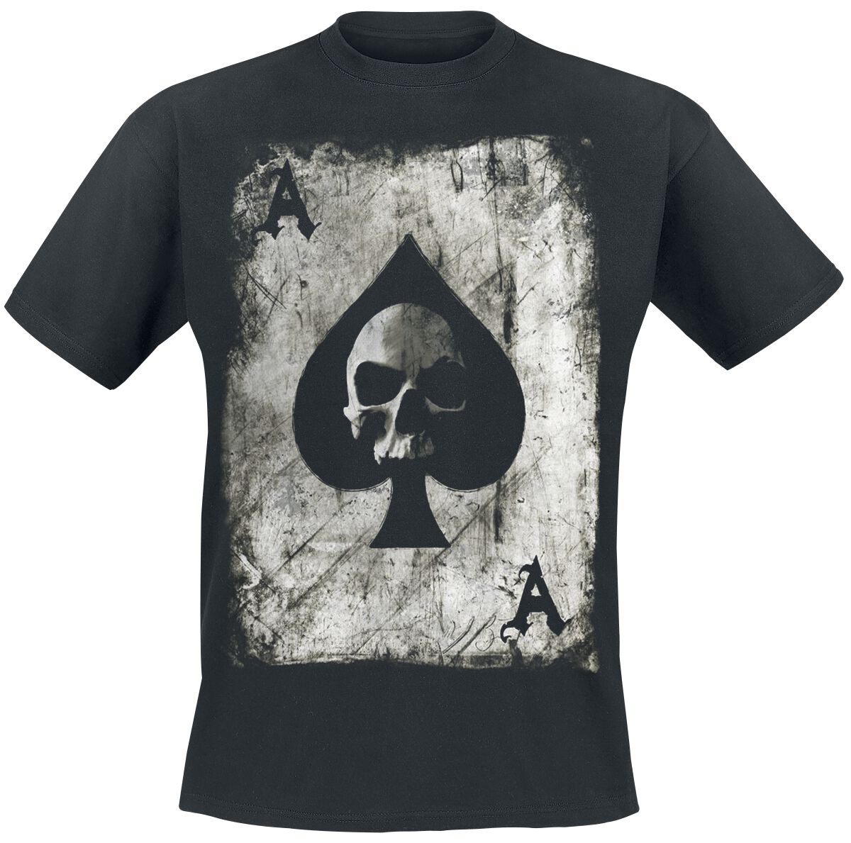 T-Shirt Manches courtes  de Pik Ace Skullcard - S à 3XL - pour Homme - noir - Pik Ace Skullcard