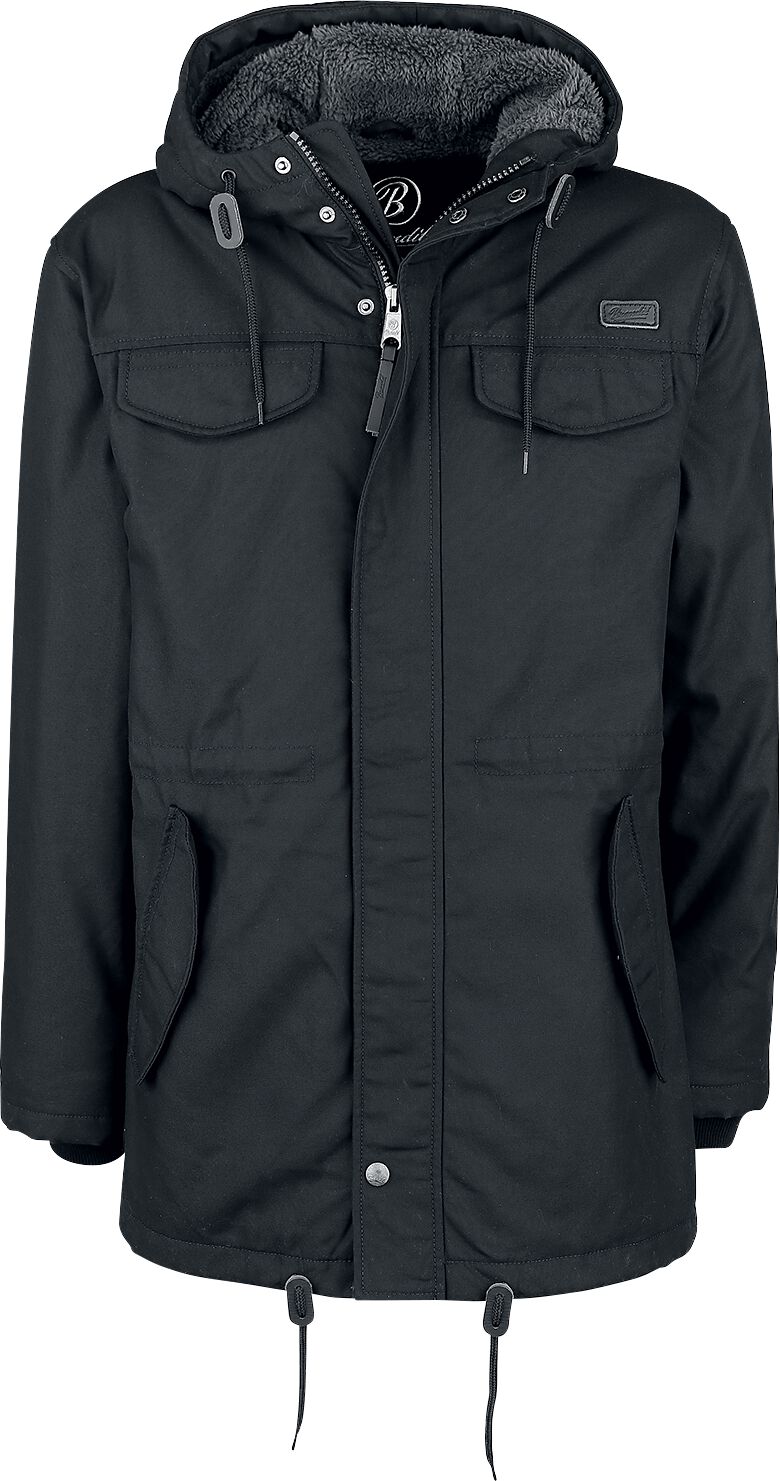 Veste d'hiver  de Brandit - Parka Doublée Marsh Lake - S à XXL - pour Homme - noir - Brandit