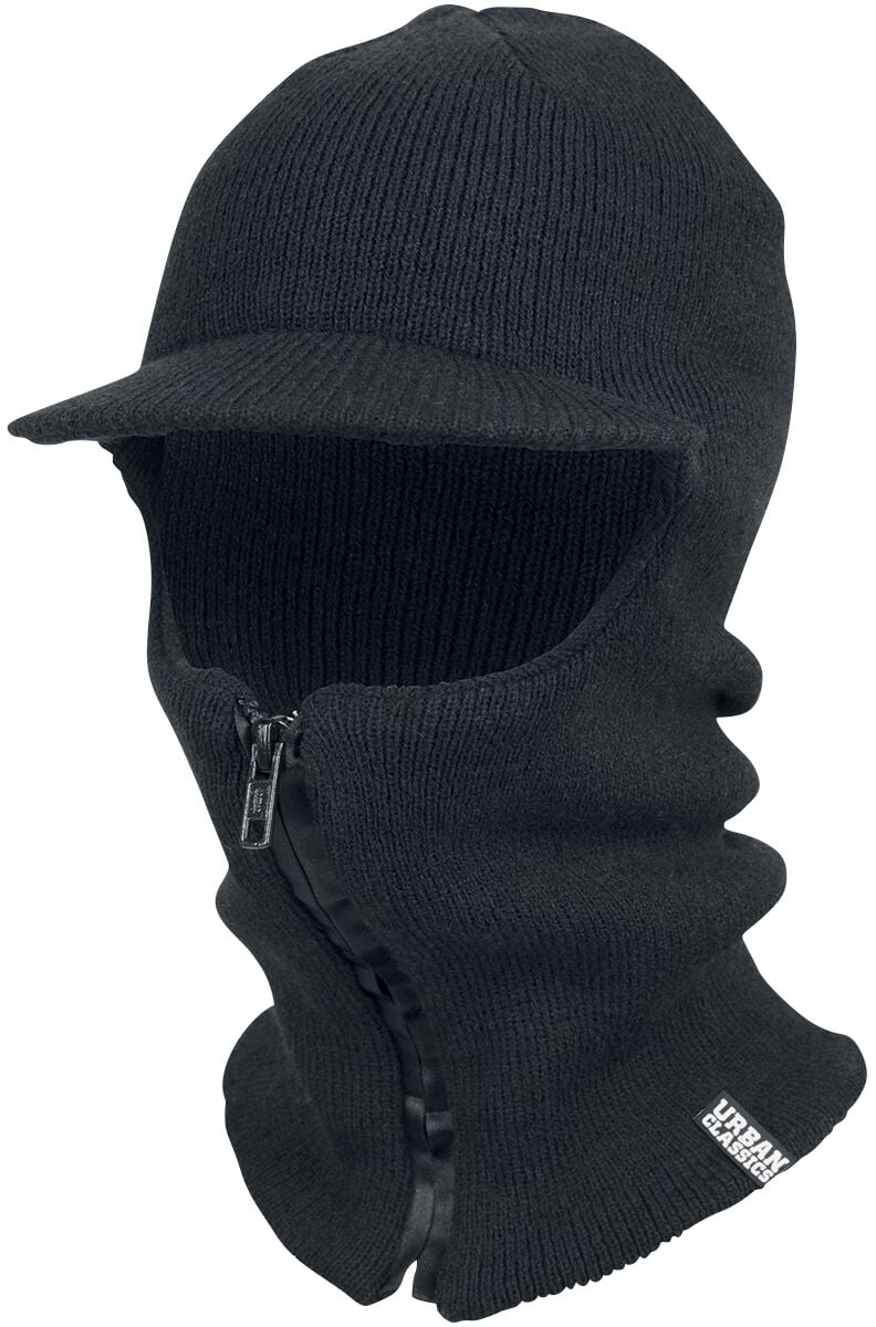 Bonnet  de Urban Classics - Cagoule Zippée Avec Visière - pour Unisexe - noir - Urban Classics