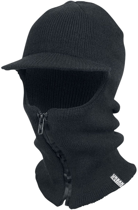 Bonnet  de Urban Classics - Cagoule Zippée Avec Visière - pour Unisexe - noir - Urban Classics