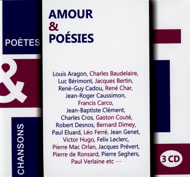 Les plus beaux poèmes et chansons d'amour - Digipack 3 CD - Front Cover