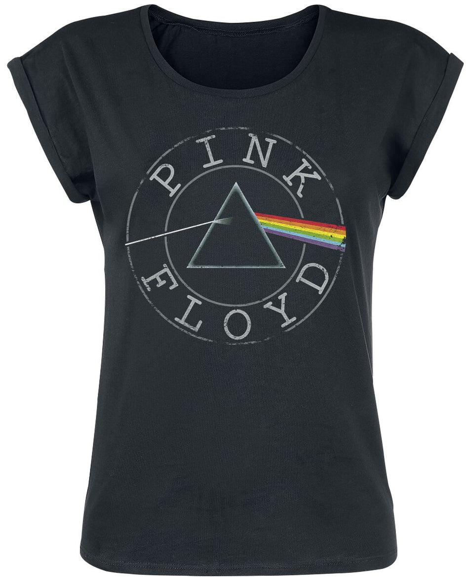 T-Shirt Manches courtes  de Pink Floyd - Logo Circle - M à 5XL - pour Femme - noir - Pink Floyd