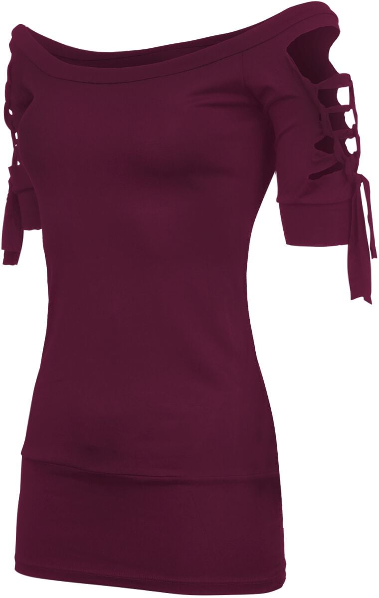 T-Shirt Manches courtes  de Outer Vision - Kork - XS à XL - pour Femme - bordeaux - Outer Vision