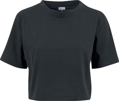 T-Shirt Manches courtes  de Urban Classics - Ladies Short Oversized Tee - XS à XL - pour Femme - noir - Urban Classics