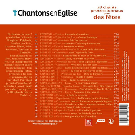 Chantons en église - Chants processionnaux pour les fêtes - Front Cover