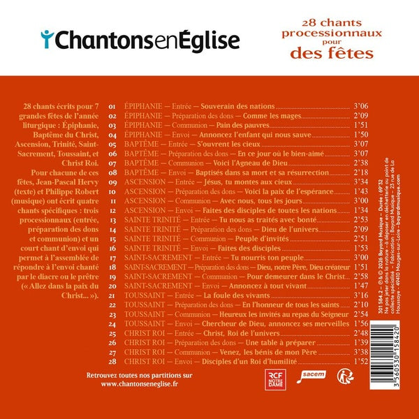 Chantons en église - Chants processionnaux pour les fêtes - Front Cover