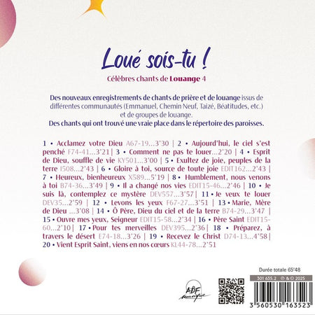 Loué sois-tu ! Volume 4 : Célèbres chants de Louange - Front Cover
