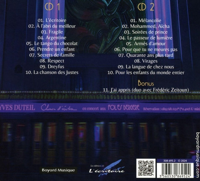 Yves Duteil aux Folies Bergère - Front Cover