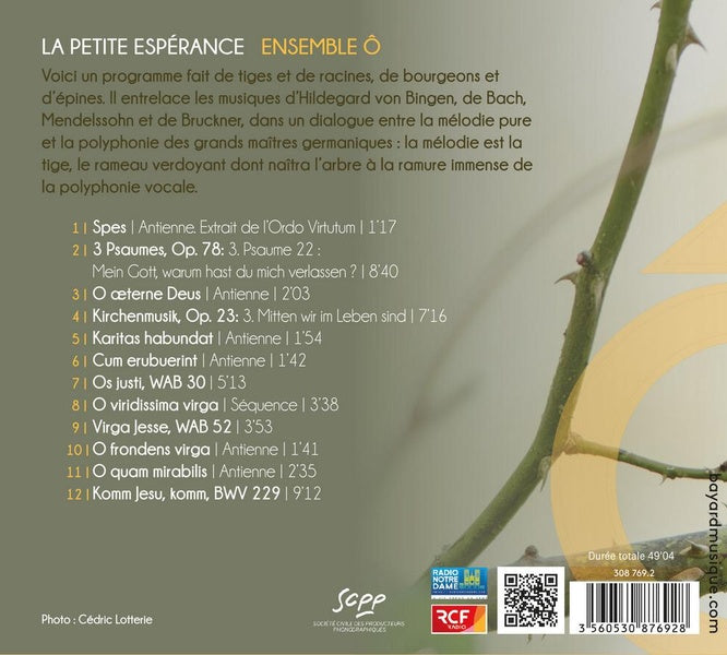 La petite espérance - Musiques à capella - Audio - Front Cover