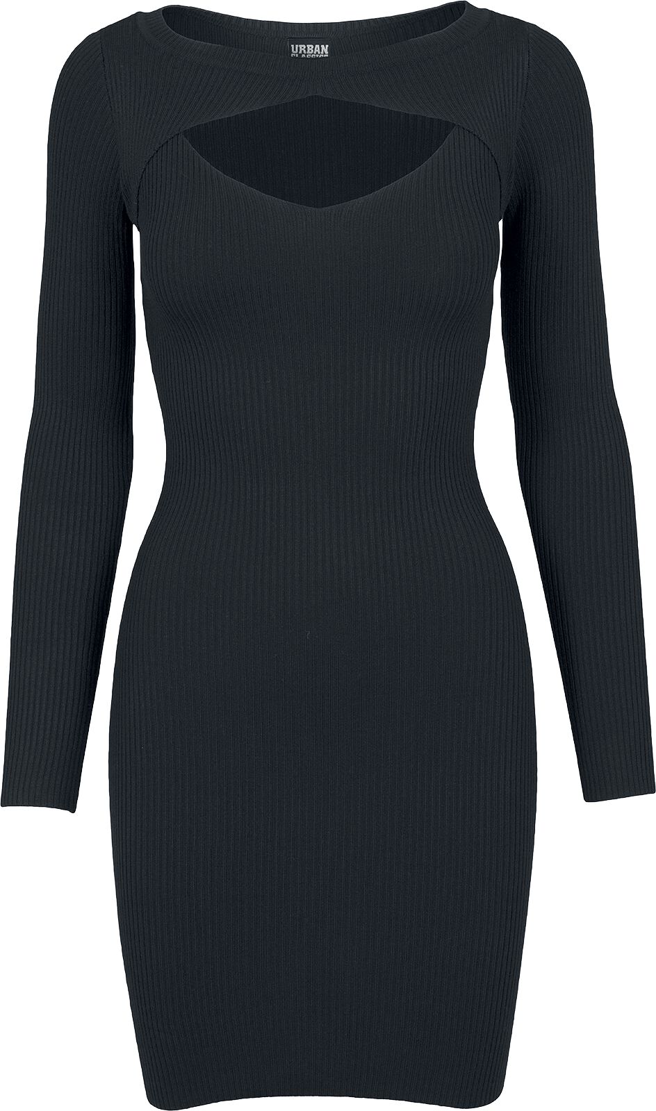 Robe courte  de Urban Classics - Robe À Découpes - XS à XL - pour Femme - noir - Urban Classics