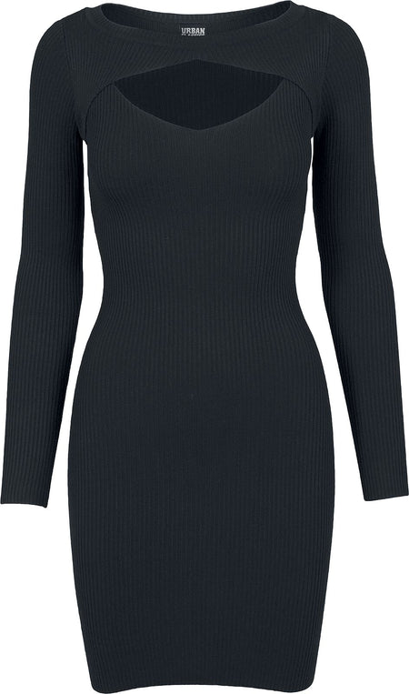 Robe courte  de Urban Classics - Robe À Découpes - XS à XL - pour Femme - noir - Urban Classics