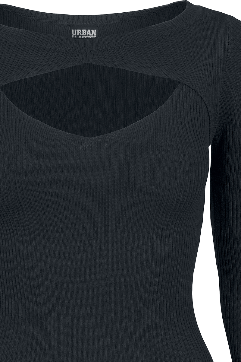 Robe courte  de Urban Classics - Robe À Découpes - XS à XL - pour Femme - noir - Urban Classics - View 2