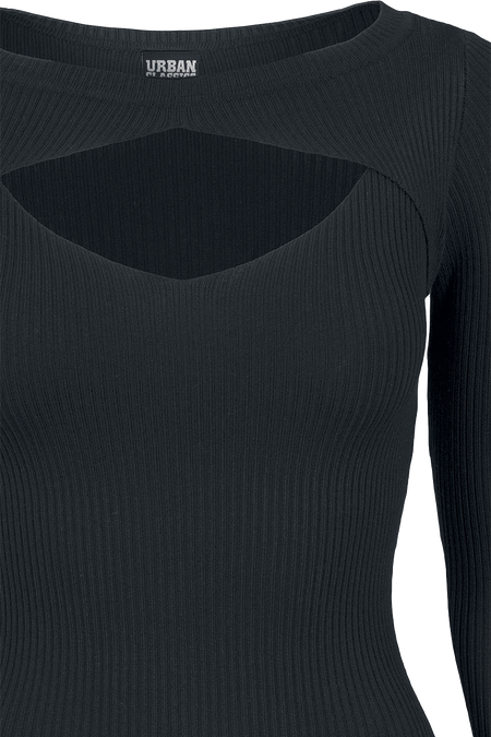 Robe courte  de Urban Classics - Robe À Découpes - XS à XL - pour Femme - noir - Urban Classics - View 2