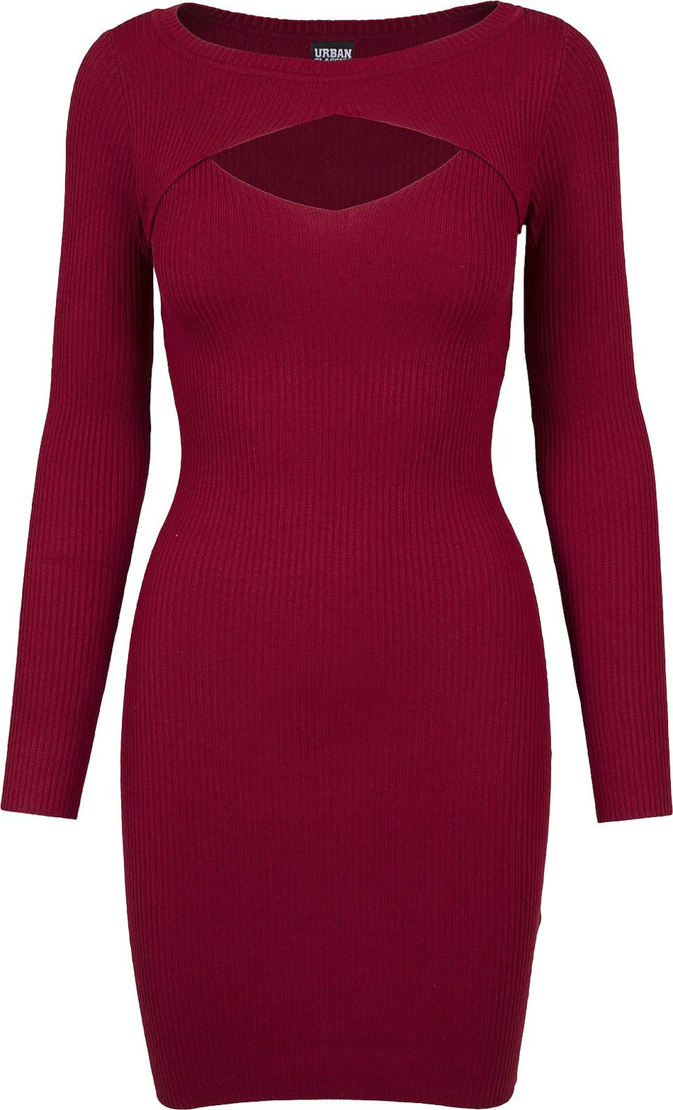 Robe courte  de Urban Classics - Robe À Découpes - XS à S - pour Femme - bordeaux - Urban Classics