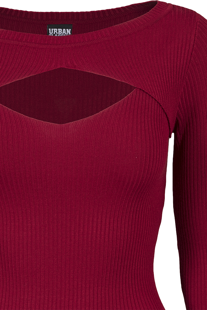 Robe courte  de Urban Classics - Robe À Découpes - XS à XL - pour Femme - bordeaux - Urban Classics - View 2