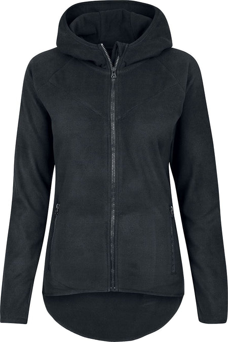 Sweat-shirt zippé à capuche  de Urban Classics - Sweat À Capuche Zippé En Polaire - XS à XL - pour Femme - noir - Urban Classics
