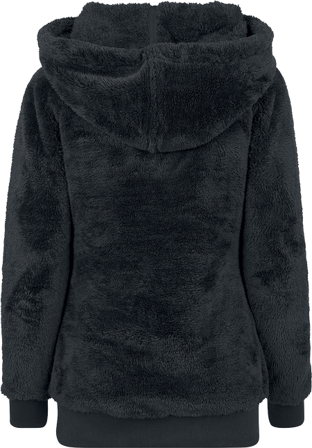 Sweat-shirt à capuche  de Urban Classics - Sweat À Capuche Femmes Long Teddy - XS à S - pour Femme - noir - Urban Classics - View 2