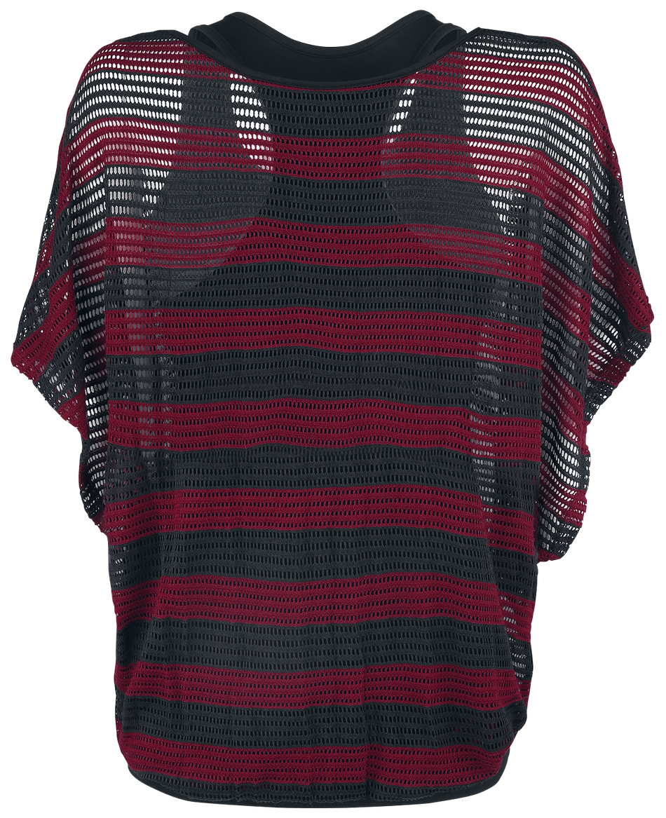 T-Shirt Manches courtes  de Black Premium by EMP - When The Heart Rules The Mind - S à 5XL - pour Femme - rouge/noir - Black Premium by EMP - View 2