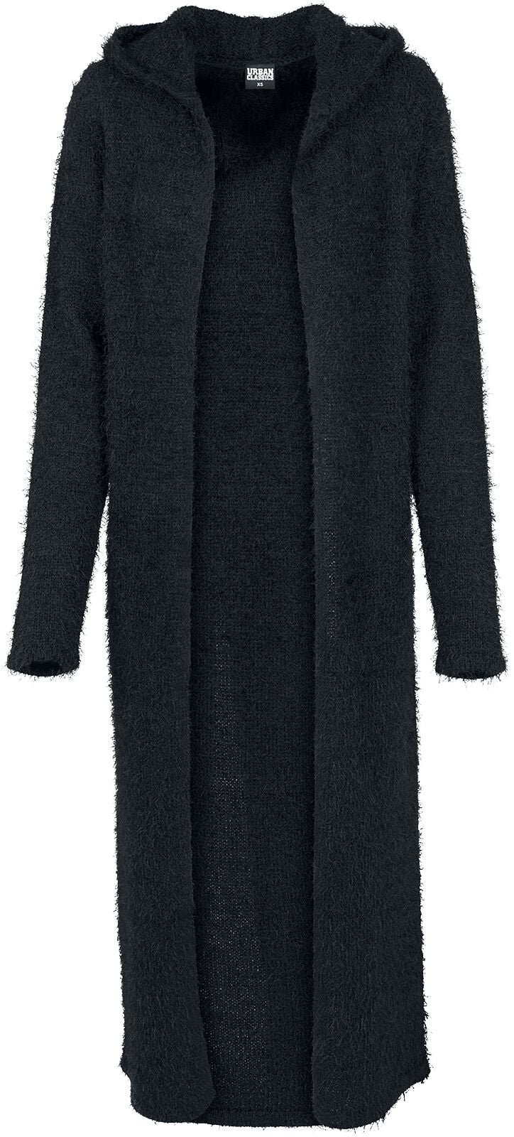 Gilets & Ponchos  de Urban Classics - Ladies Hooded Feather Cardigan - XS à XL - pour Femme - noir - Urban Classics