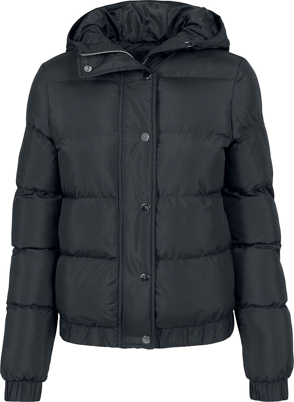 Veste mi-saison  de Urban Classics - Ladies Hooded Puffer Jacket - L - pour Femme - noir - Urban Classics