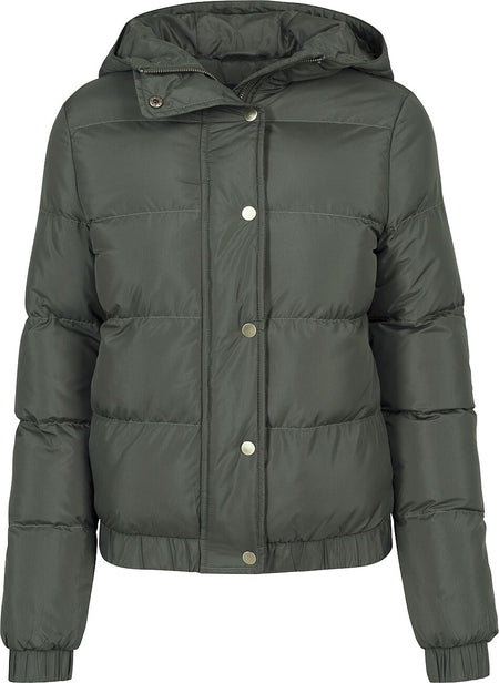 Veste mi-saison  de Urban Classics - Ladies Hooded Puffer Jacket - XS à L - pour Femme - olive - Urban Classics