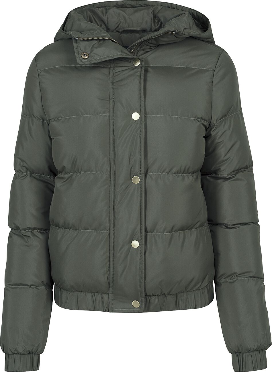 Veste mi-saison  de Urban Classics - Ladies Hooded Puffer Jacket - XS à L - pour Femme - olive - Urban Classics
