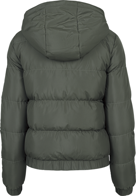 Veste mi-saison  de Urban Classics - Ladies Hooded Puffer Jacket - XS à L - pour Femme - olive - Urban Classics - View 2