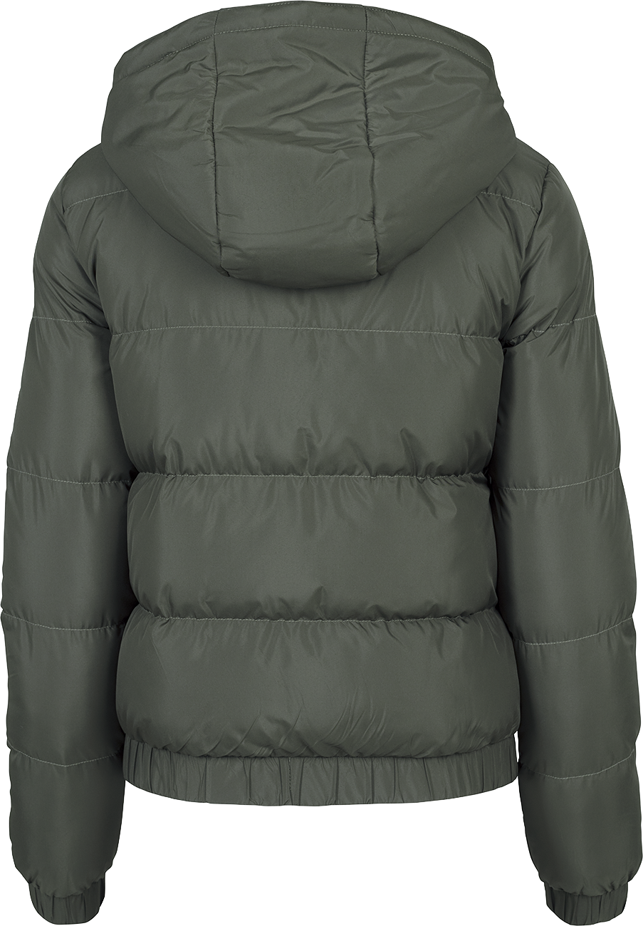 Veste mi-saison  de Urban Classics - Ladies Hooded Puffer Jacket - XS à L - pour Femme - olive - Urban Classics - View 2