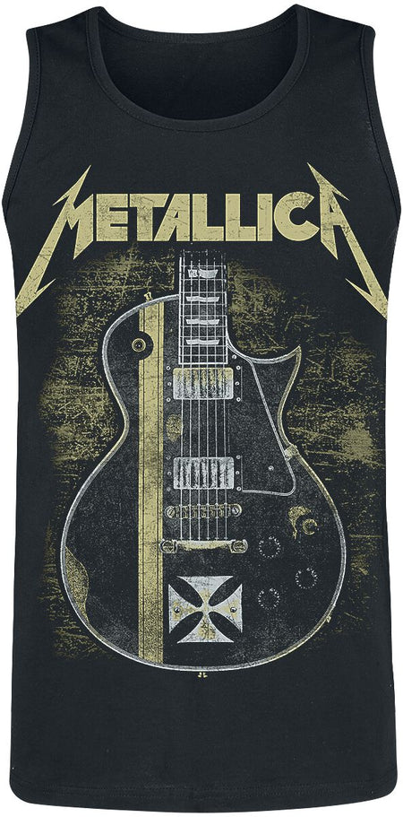 Débardeur  de Metallica - Hetfield Iron Cross Guitar - S à XXL - pour Homme - noir - metallica
