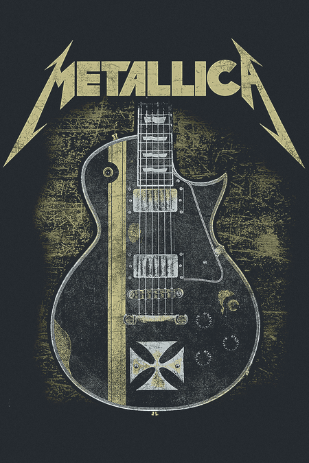 Débardeur  de Metallica - Hetfield Iron Cross Guitar - S à XXL - pour Homme - noir - metallica - View 2